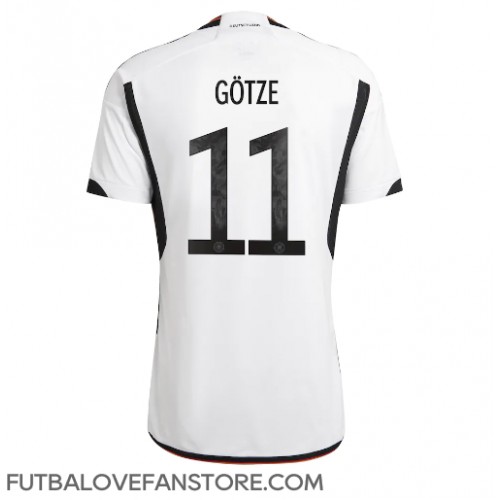 Nemecko Mario Gotze #11 Domáci futbalový dres MS 2022 Krátky Rukáv